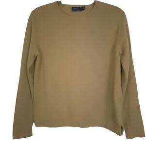 Vintage Polo Ralph Lauren Monogram Wool Cashmere Blend Crew Neck Sweater, Medium